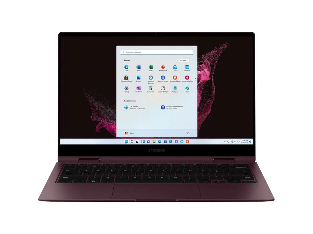 Restored Galaxy Book 2 Pro 360 15.6" 1TB (Burgundy) 2-in-1 AMOLED Touch Monitor Notebook - Core i7 (Refurbished)