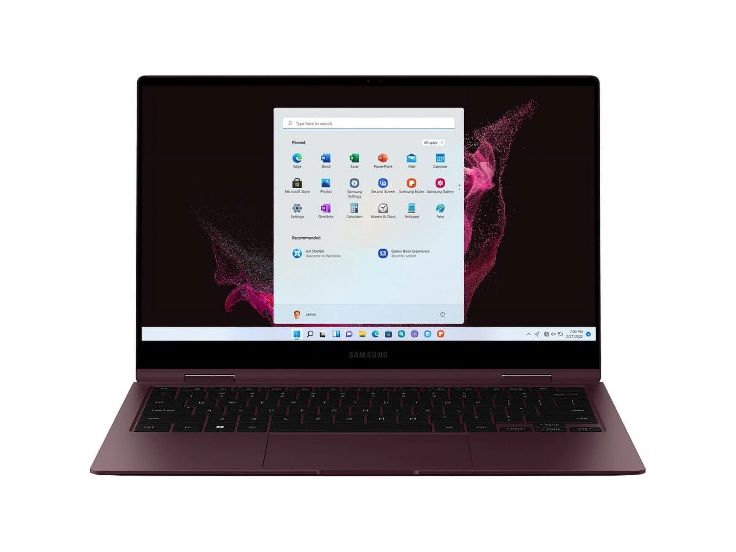Restored Galaxy Book 2 Pro 360 15.6" 1TB (Burgundy) 2-in-1 AMOLED Touch Monitor Notebook - Core i7 (Refurbished)