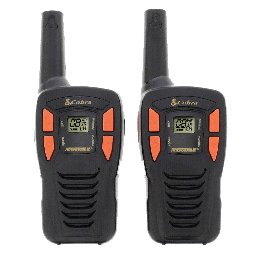 Cobra ACXT145 Compact Walkie Talkies for Adults - Rechargeable, Lightweight, 22 Channels, Long Range 16-Mile Two-Way Radio Set