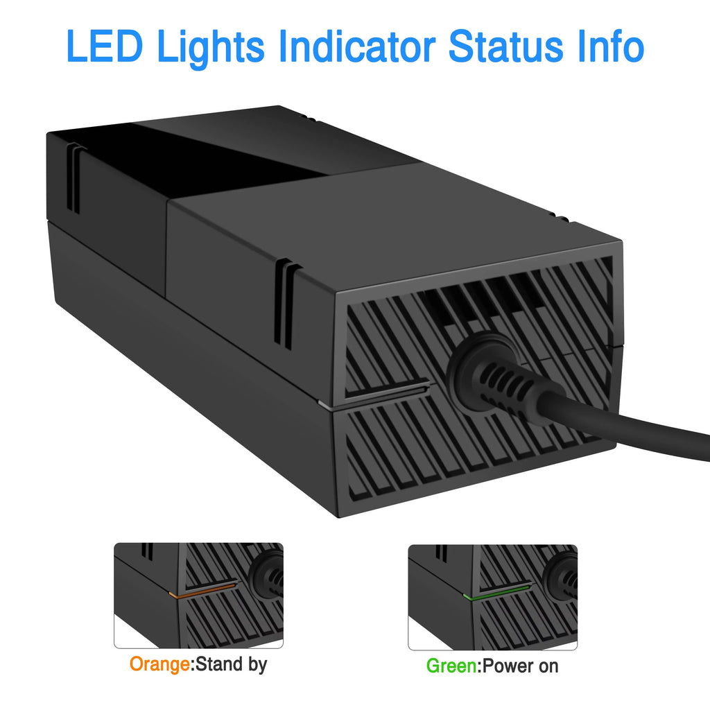 NATNO Power Supply Brick for Xbox One Game Console with Power Cord, Cool and Low Noise [220W 12V 17.9A]
