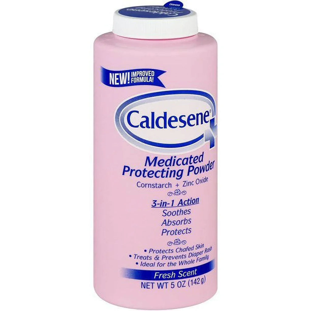 Caldesene Medicated Protecting Chafed Skin Powder Fresh Scent, 5oz, 3-Pack