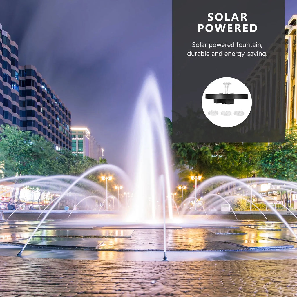Guichaokj 1 set of Outdoor Solar Fountain Creative Fountain Pond Fountain with LED Light