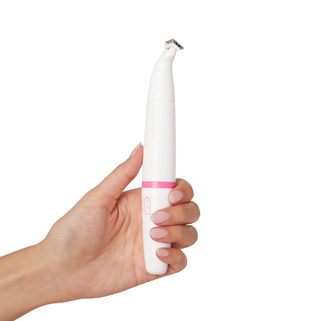 PALMPERFECT Total Grooming System, 3 Interchangeable Heads, Liquid Resistant, Female Electric Shaver