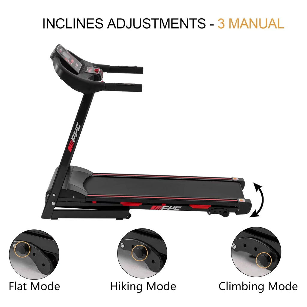 Dcenta FYC Folding Treadmill for Home - 330 LBS Weight Capacity Running Machine with Incline/, 3.5HP 16KM/H Max Speed Foldable Electric Treadmill Easily Assembly, Home Gym Workout Exercise