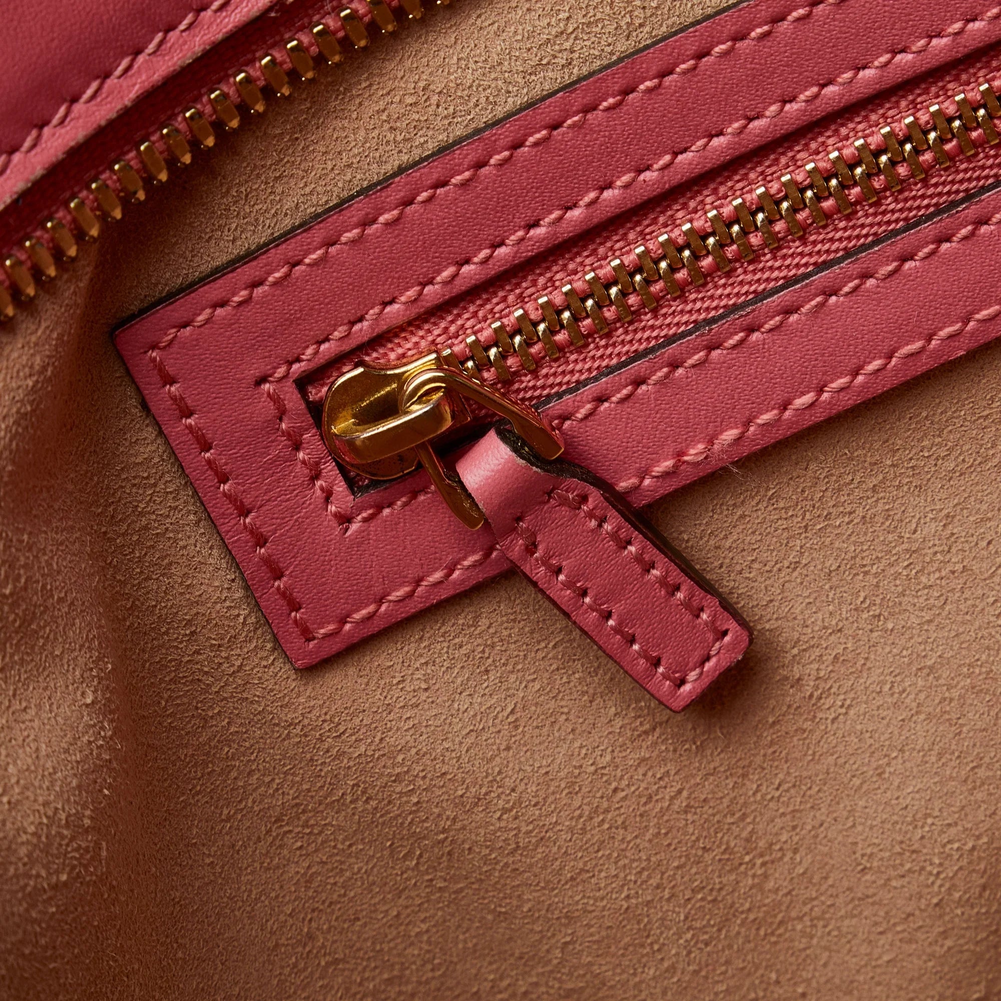 Pre-Owned Authenticated Gucci Guccissima Satchel Calf Leather Pink Unisex (New with Defects)