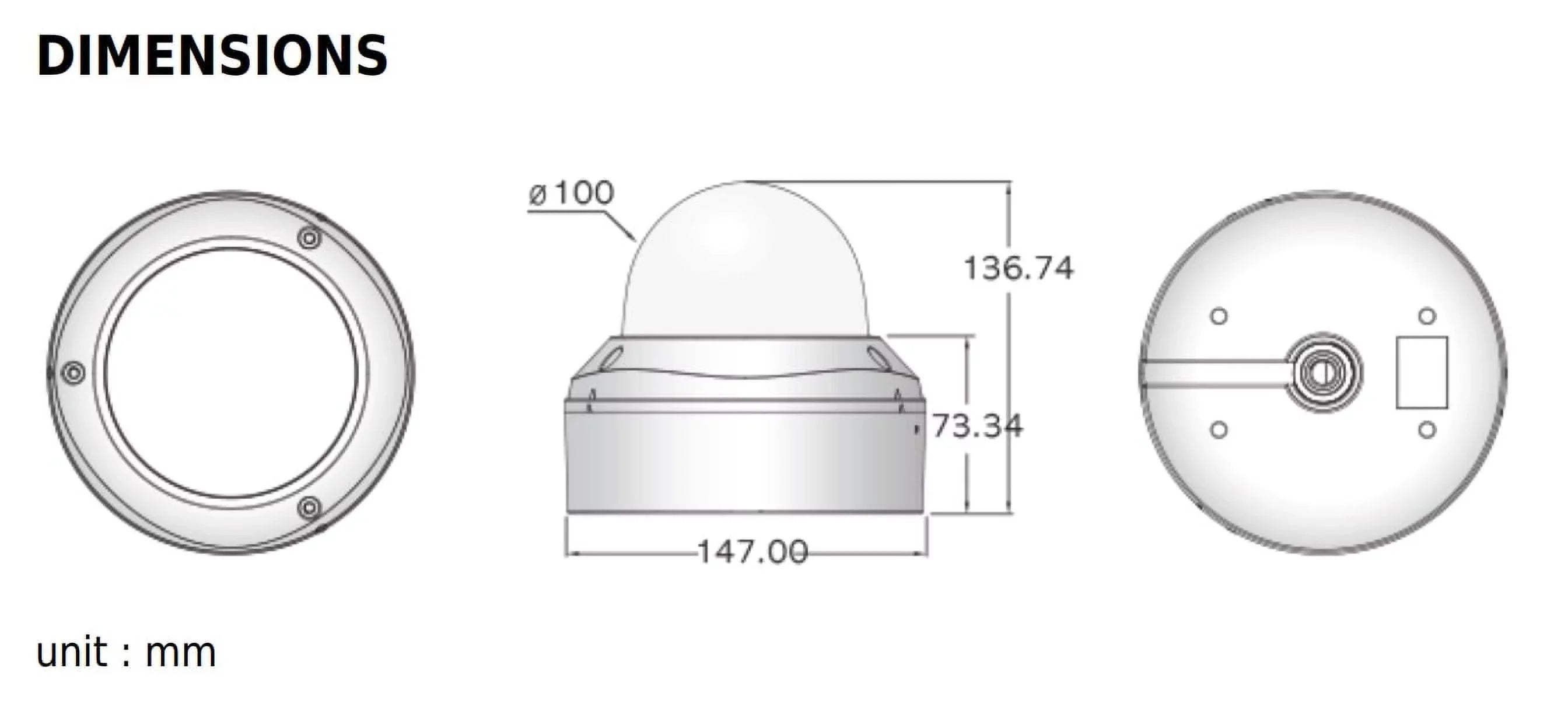 Eyemax Storm Series TVI-M2664V 1080P HD-TVI Vandal DOME IR Camera 2.8-12mm Dual Power, Motorized ( Made In Korea )