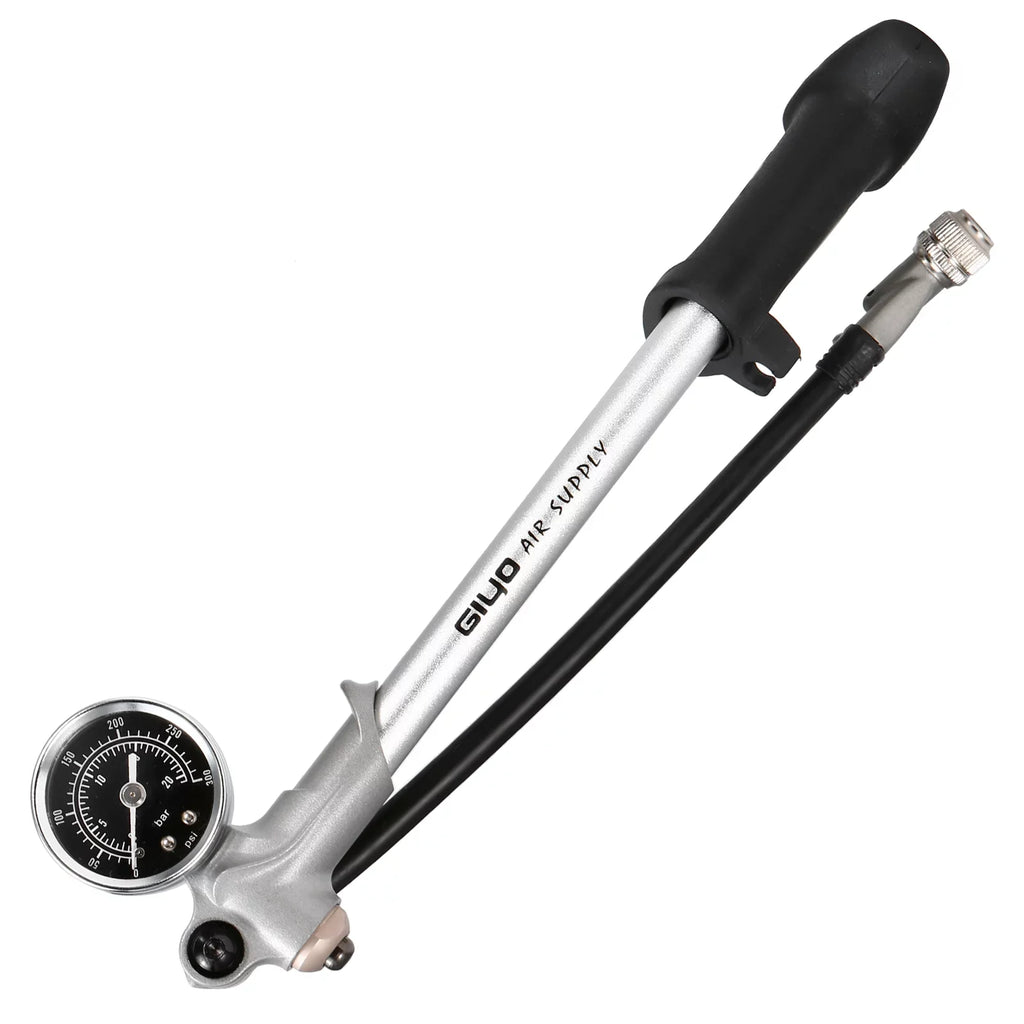 Arealer 300PSI Front Fork and Front Suspension Pump With Gauge High Pressure Pump with Lever Lock Schrader Valve Air Pump for MTB Mountain Bike