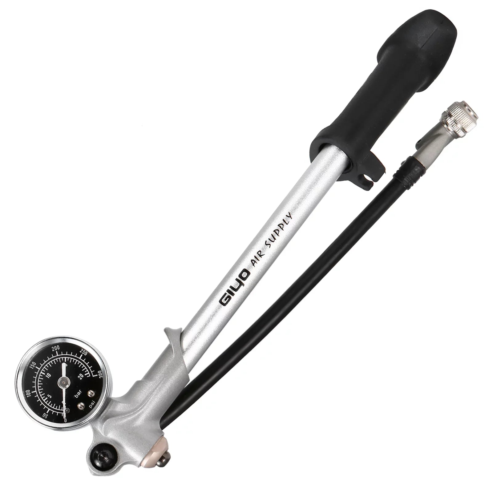 Arealer 300PSI Front Fork and Front Suspension Pump With Gauge High Pressure Pump with Lever Lock Schrader Valve Air Pump for MTB Mountain Bike