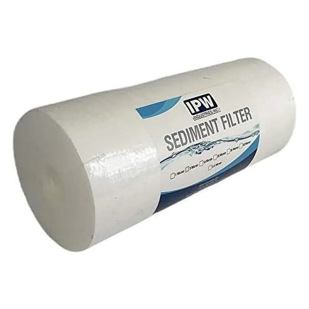Whole House Sediment Fluid Filter - 20 Micron Sediment Filter - Full Flow Filter Compatible With Pelican And Other 10" X 45" Filtration Systems (6 Pack Of Filters)