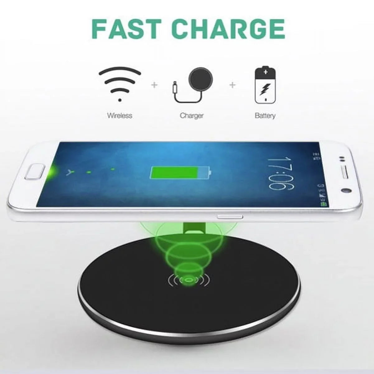 10W Wireless Charger Ultra Slim Fast Charging Pad Compatible With V40 ThinQ, Google Nexus 5 4, G4 G3 G2 - Motorola Google Nexus 6, Droid Turbo Mini MAXX - Nokia Lumia 930 920 1520 1020, 8