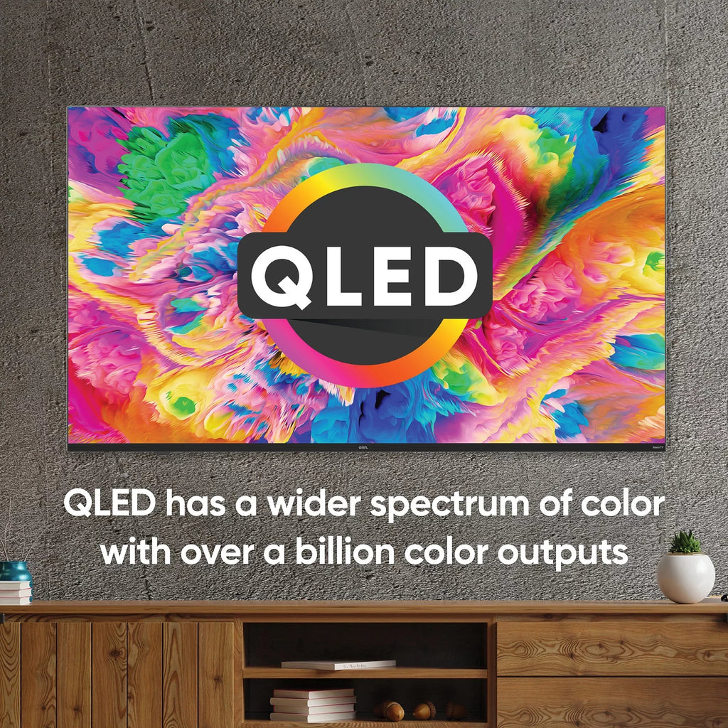 onn. 50” QLED 4K UHD (2160p) Roku Smart TV with Dolby Atmos, Dolby Vision, Local Dimming, 120hz Effective Refresh Rate, and HDR (100071700)