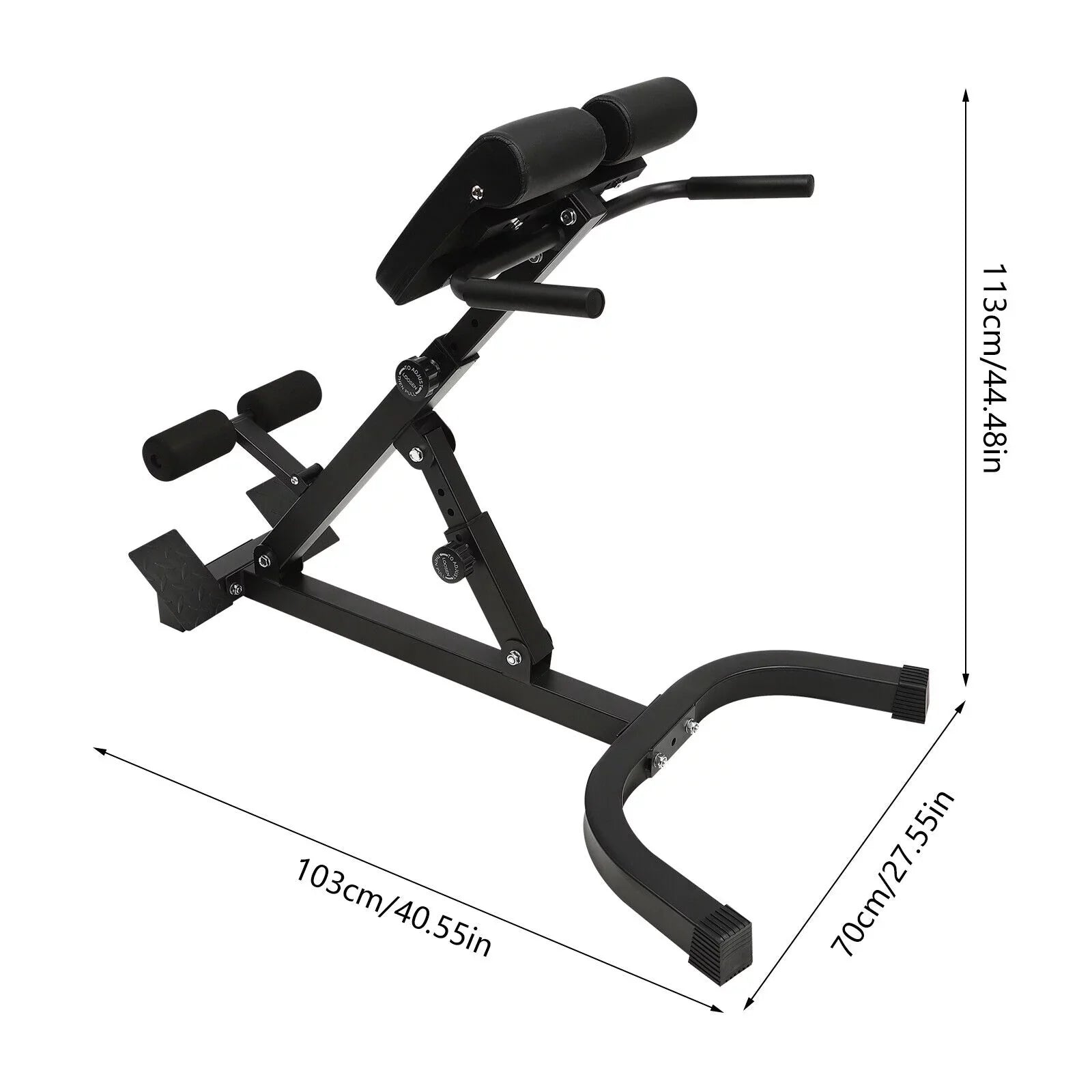 Denest Roman Chair Back Extension Machine - Lower Back Hyperextension Bench -Adjustable