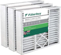 Filterbuy 16x20x5 MERV 8 Pleated HVAC AC Furnace Air Filters for Honeywell FC100A1003 (3-Pack)