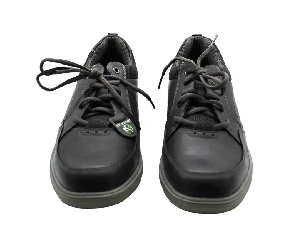Nunn Bush Men's Kore Walk Medium/Wide/X-Wide Moc Toe Oxford Shoes (Charcoal)