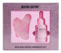 ($64 Value) Skin Gym Gua Sha Rose Quartz Workout Kit, Gua Sha + Signature Oil