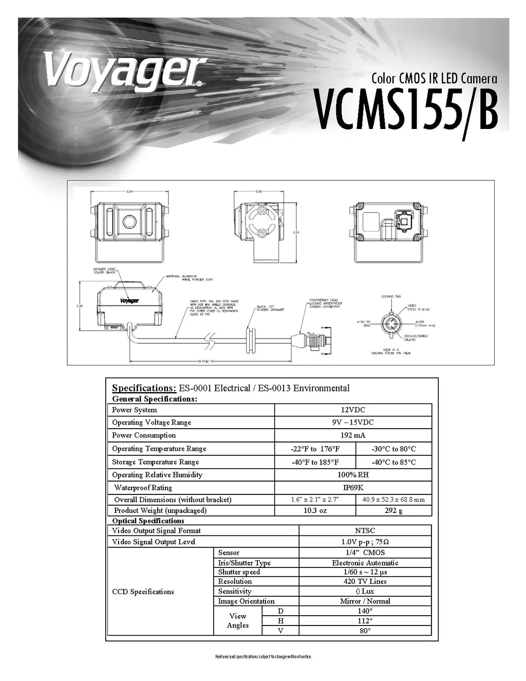 ASA Electronics VCMS155 Camera