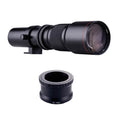 Aibecy 500mm F/8.0-32 Multi Coated Super Telephoto Lens Manual Zoom + T-Mount to NEX E-Mount Adapter Ring Kit Replacement for A9 A7 A7R A7S A5000 A6000 A6500 NEX-7 NEX-5 NEX-6 Cameras