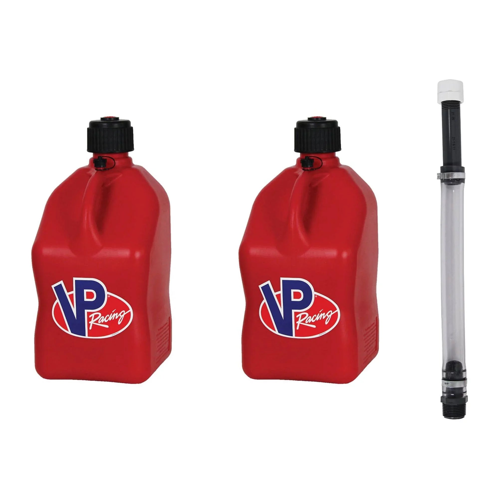VP Racing Fuels 5.5 Gal Utility Jugs (2 Pack) with 14 In Standard Hose, Red