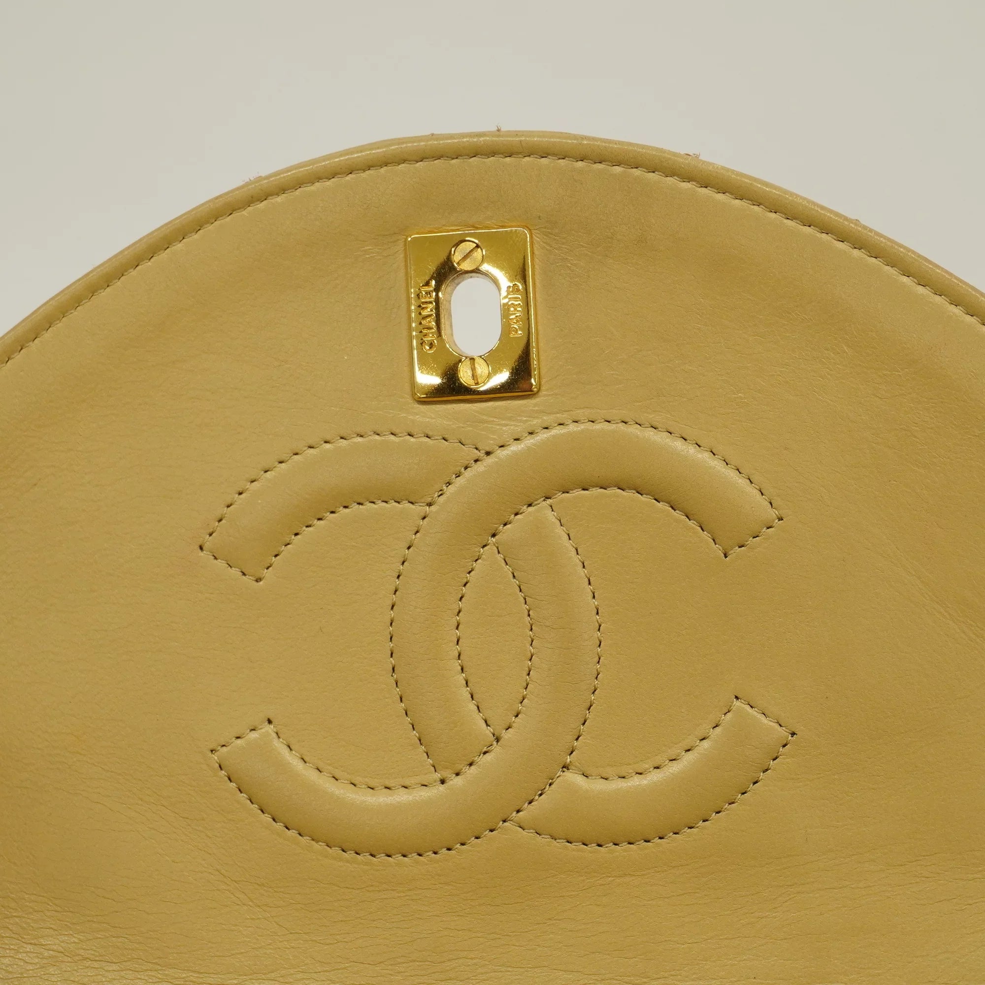 Authenticated Second-hand Auth Chanel Matelasse Single Chain Women's Leather Shoulder Bag Beige