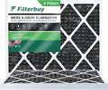 Filterbuy 16x20x1 MERV 8 Odor Eliminator Pleated HVAC AC Furnace Air Filters with Activated Carbon (3-Pack)