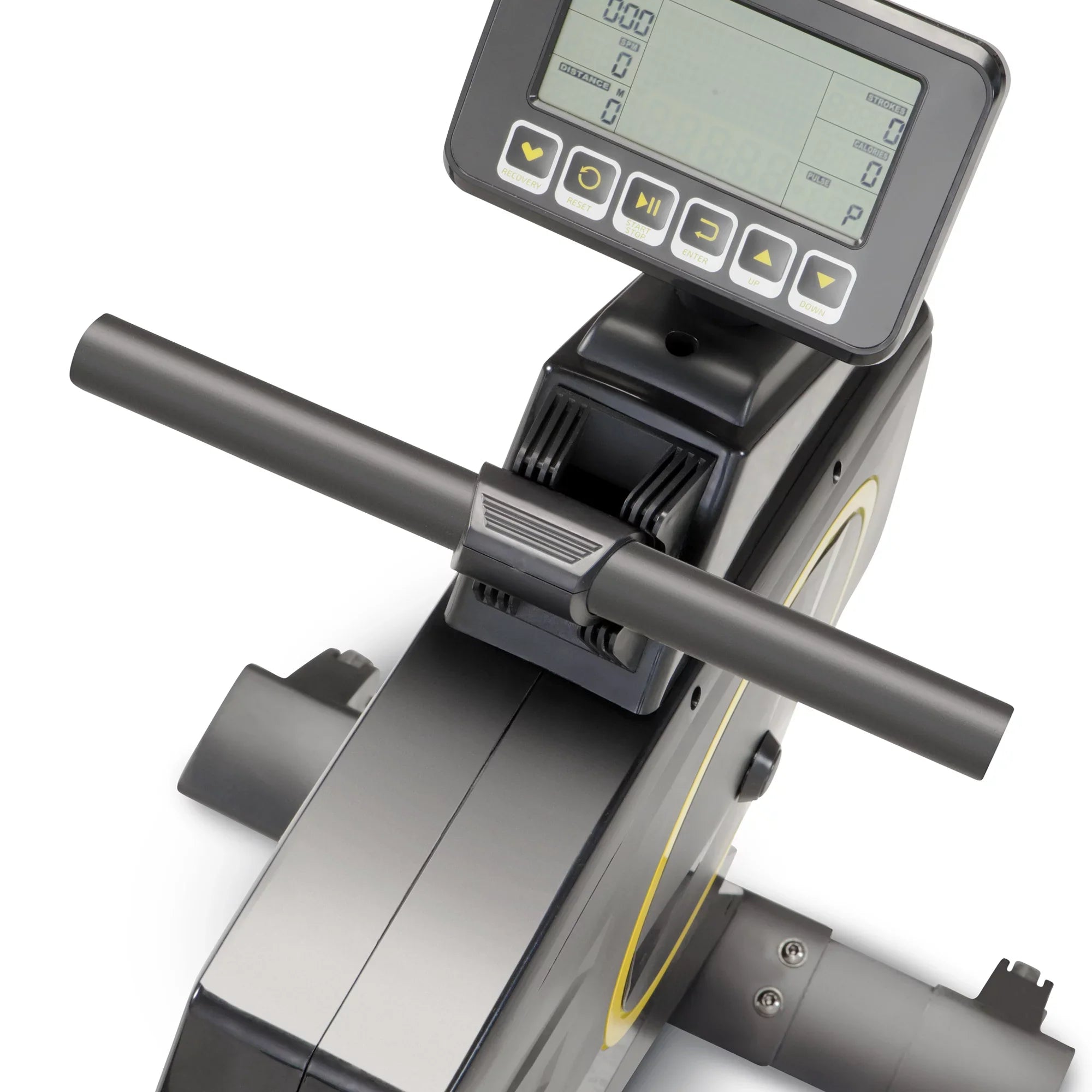 CIRCUIT FITNESS Deluxe Foldable Magnetic Rowing Machine with 8 Resistance Settings/Transport Wheels/LCD Monitor AMZ-986RW