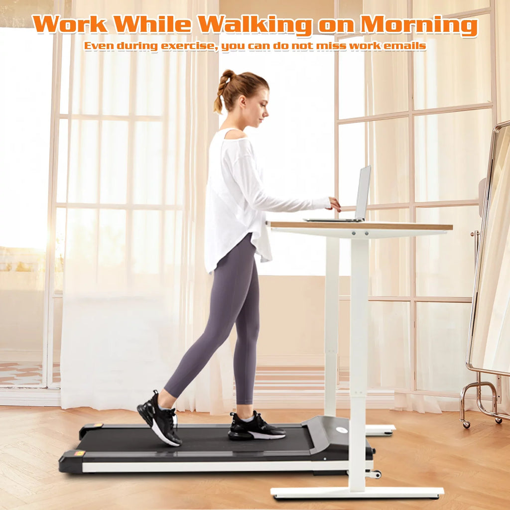 CoSoTower Portable Treadmill Under Desk Walking Pad Flat Slim Treadmill with LED Display & Sport APP, Running Machine for Apartment and Small Space without Assembling
