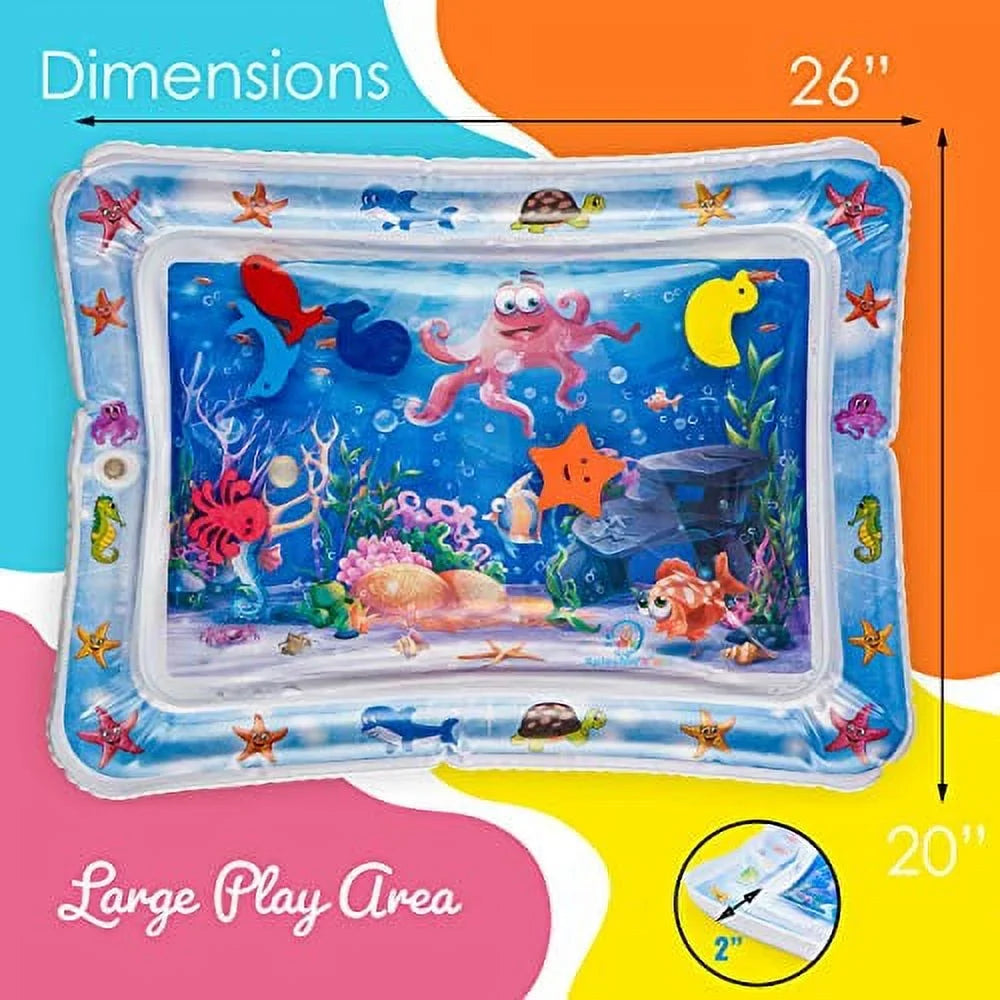 Splashin'kids Inflatable Tummy time Premium Fluid mat Infants and Toddlers is The Perfect Fun time Play Activity Center Your Baby's Stimulation Growth
