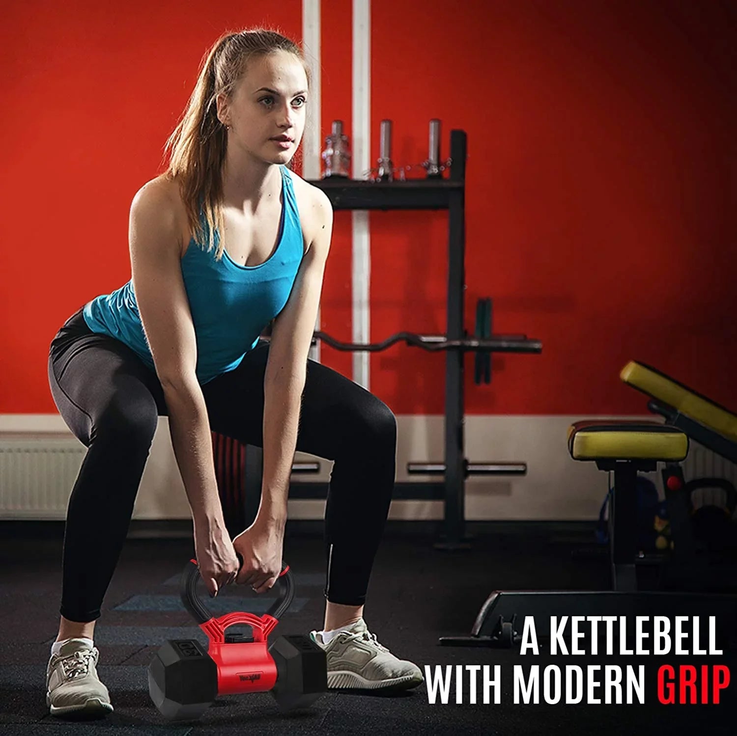 Yes4All Kettle Grip New Version - Weight grip to convert dumbbells into kettlebells for workouts with capacity up to 100 lbs