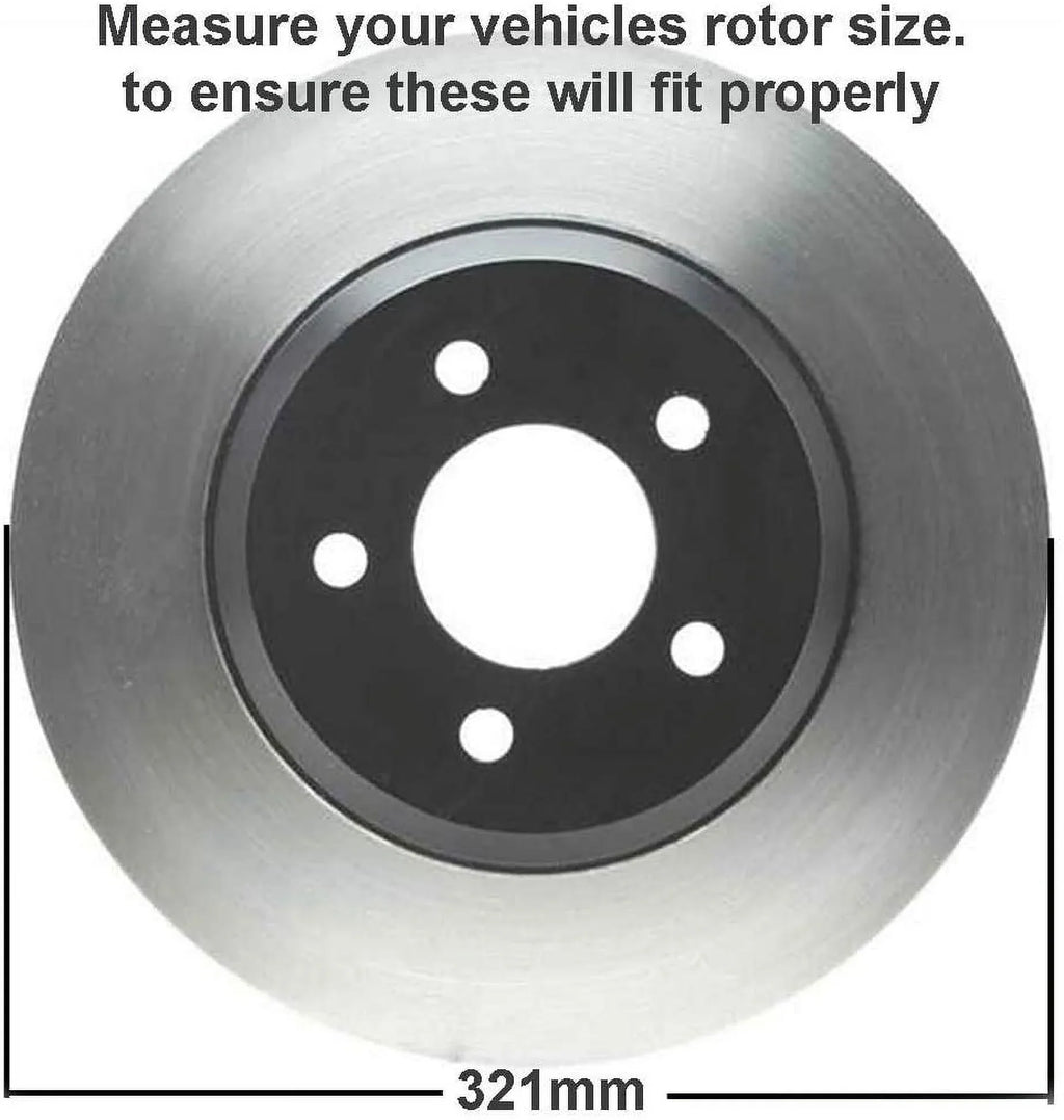 Detroit Axle - Front Brakes Kit for Chevrolet Equinox Impala Malibu Limited Buick Regal LaCrosse GMC Terrain Saab 9-5 Disc Brake Rotors Ceramic Brakes Pads : 12.64'' Rotor