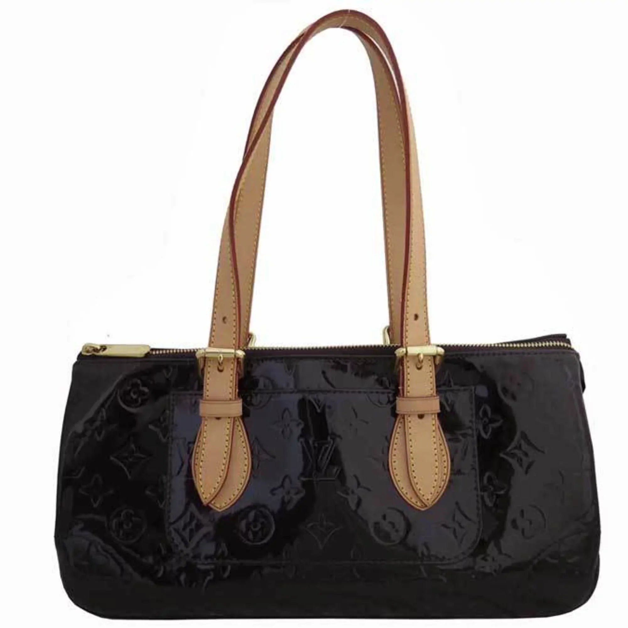 Pre-Owned Louis Vuitton Bag Monogram Vernis Rosewood Avenue Amaranto x Patent Leather Shoulder Handbag Ladies M93510 (Good)