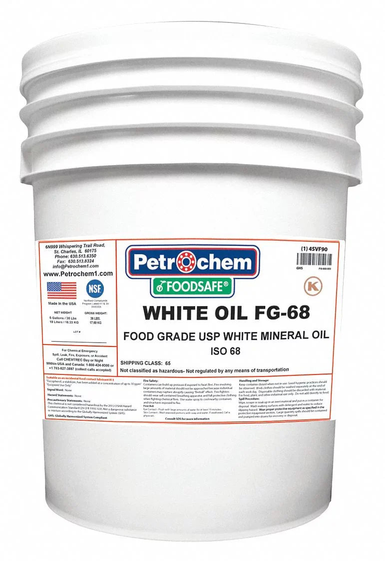Petrochem Mineral Hydraulic Oil,5 gal.,Pail WO FG-68-005