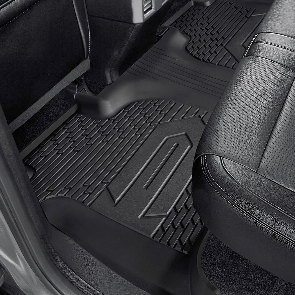 Lasfit Floor Mats for Chevrolet Silverado/GMC Sierra 1500 2019-2022 & 2500HD/3500HD 2020-2022 Crew Cab (Don't Fit Double Cab, Plastic Storage, Without Storage)