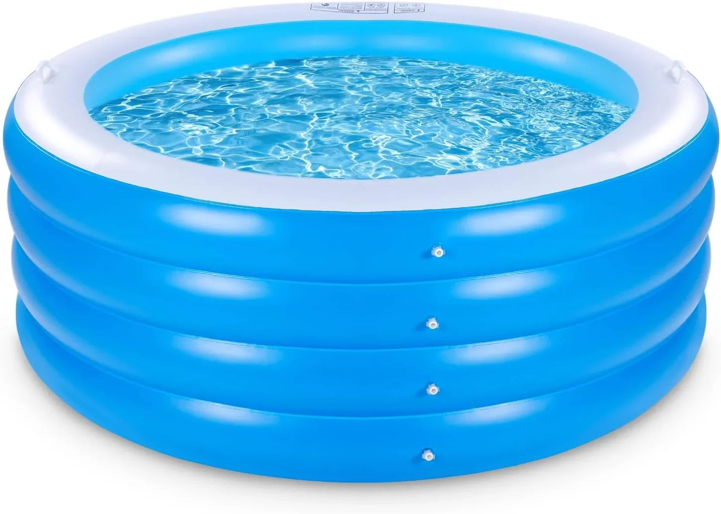 Inflatable Swimming Pool, 70"x30" Large Deep Round Inflatable Pool with Handles Family Pool, Summer Liquid Party, Kids, Outdoor, Garden Backyard, Suitable for Adults & 3+ Year Olds (Blue)