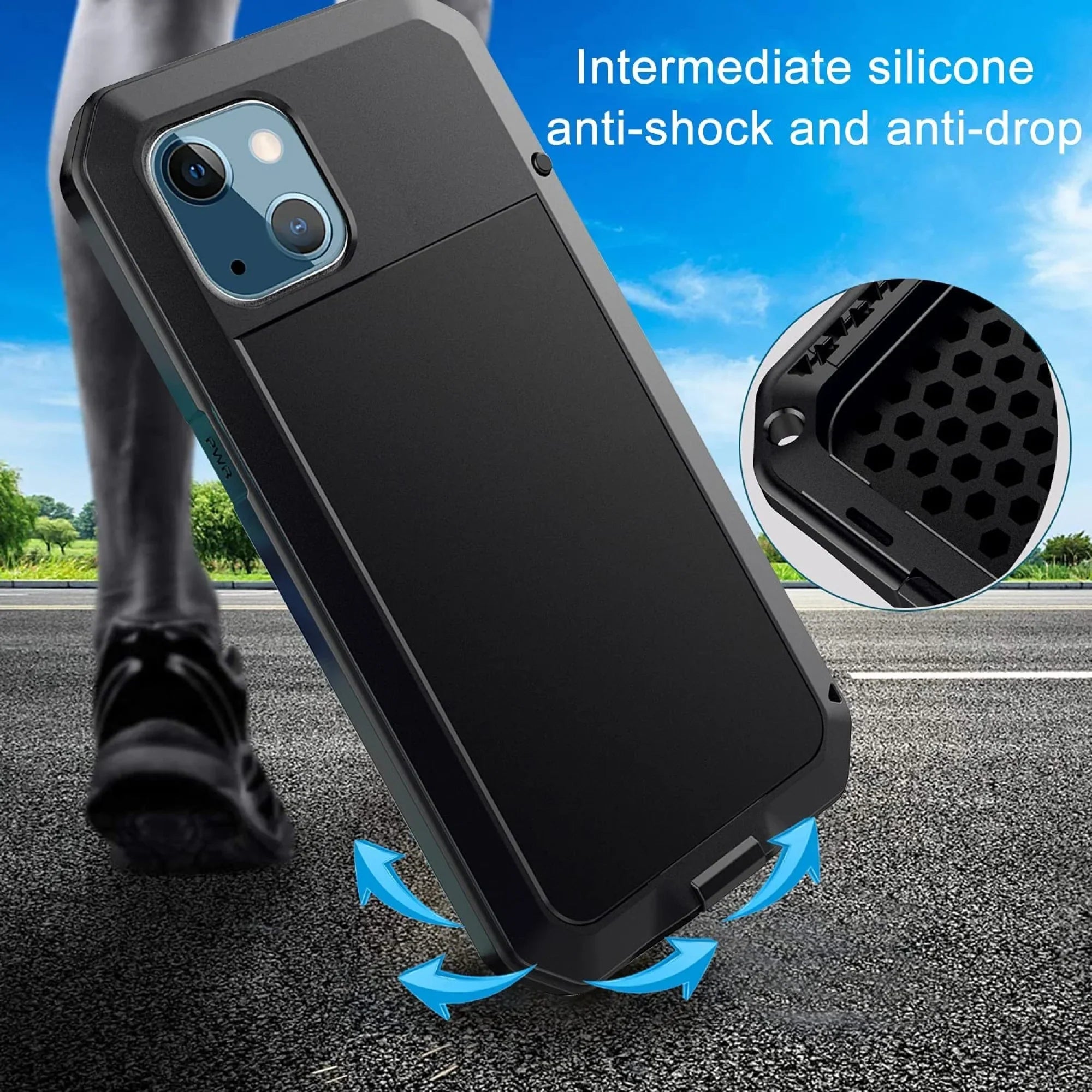 Gorilla Glass Aluminum Metal iPhone 11 Pro Case (Silver) Heavy Duty Military Grade Shockproof and Scratch Resistant Protection, Rugged Outdoor Travel