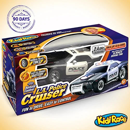 KidiRace RC Remote Control Police Car for Kids Tough Fun and Easy to Control