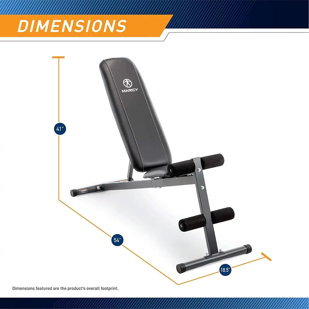 Marcy SB-261W Utility Bench for Upright, Incline, Decline, and Flat Exercise Bundle with Deco Essentials 27 Ounce Fluid Bottle and Workout Cooling Sport Towel