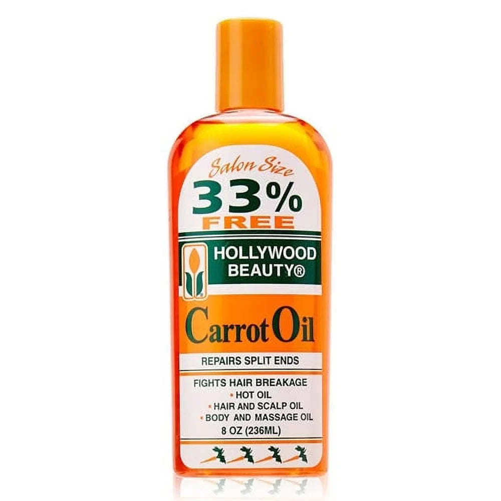 Hollywood Beauty Carrot Oil For Hair or Body, 8 Oz, 6 Pack