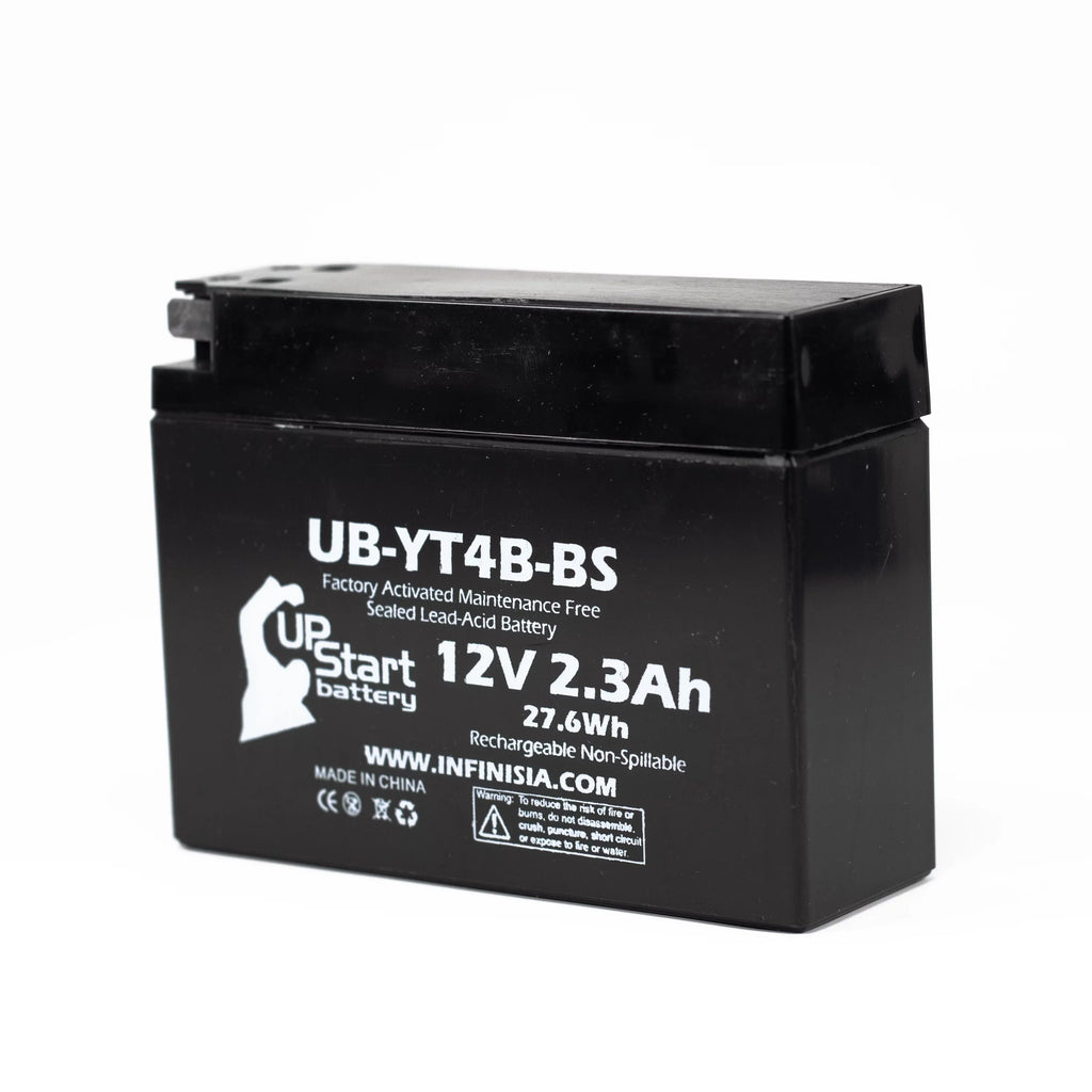 3-Pack UpStart Battery Replacement for 2015 Yamaha TTR110E 110CC Factory Activated, Maintenance Free, Motorcycle Battery - 12V, 2.3Ah, UB-YT4B-BS
