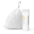 simplehuman Code Q Custom Fit Drawstring Trash Bags, 240 Roll Pack, 50-65 Liter / 13-17 Gallon, White
