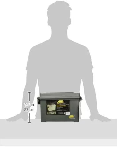 Plano Field Ammo Box, OD Green, Medium Plastic Ammo Storage