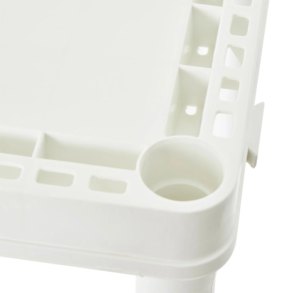 Gracious Living 4 Shelf Set Height Light Duty Storage Unit, White (2 Pack)