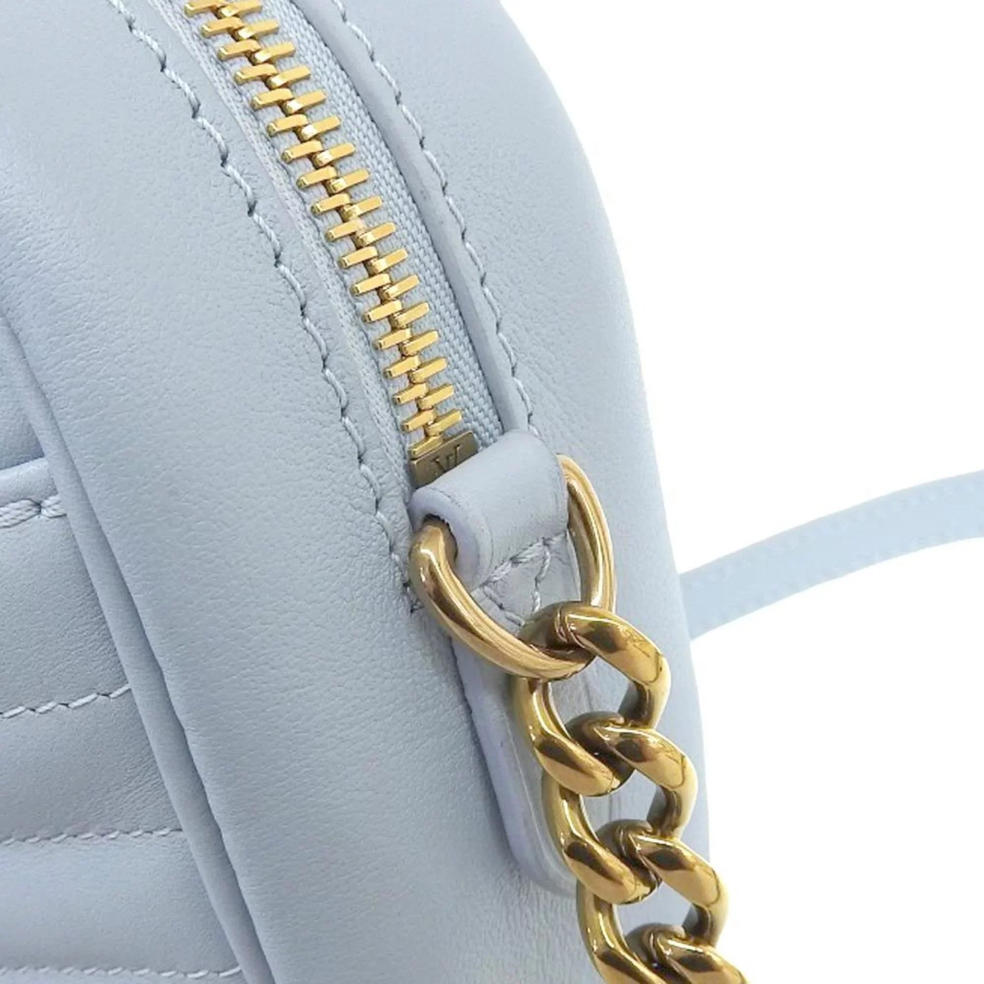 Pre-Owned Louis Vuitton LOUIS VUITTON Epi New Wave Camera Bag Shoulder LV Light Blue M55329 (Like New)