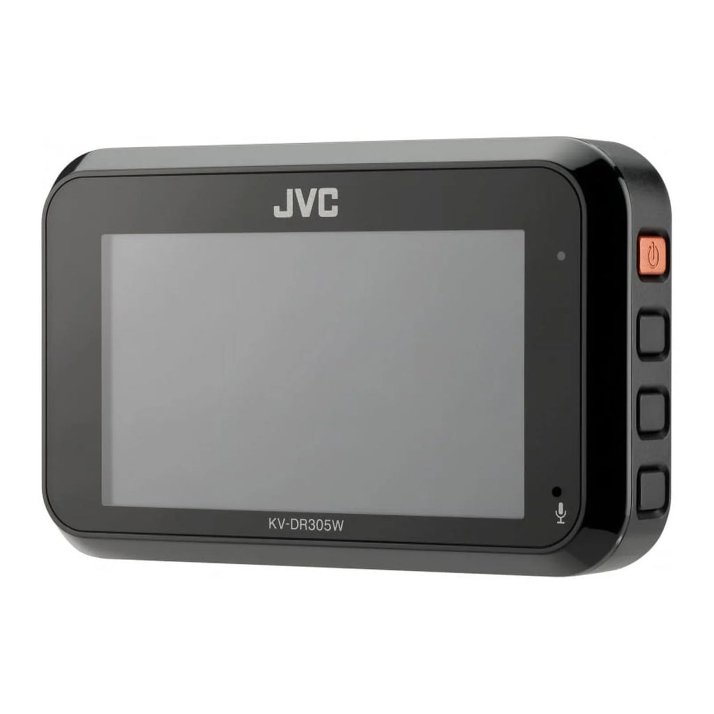 JVC KV-DR305W Full-HD-Dashcam featuring Integrated GPS, Built-in Wi-Fi, Full HD recording, 3-Axis G-Force Sensor and Smartphone Linkag