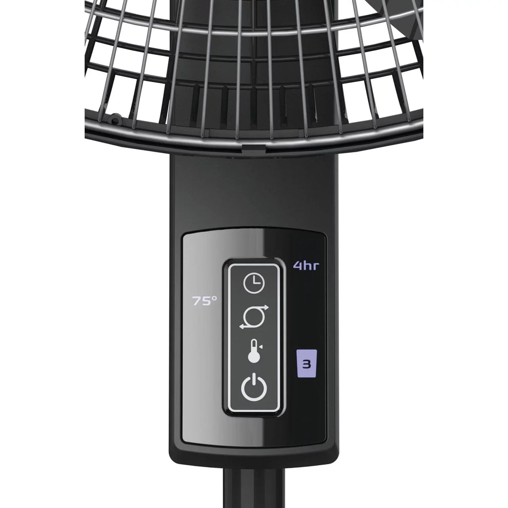 Lasko Elite Collection Quiet Blade Pedestal Fan with Remote Control and Adjustable Thermostat, Black