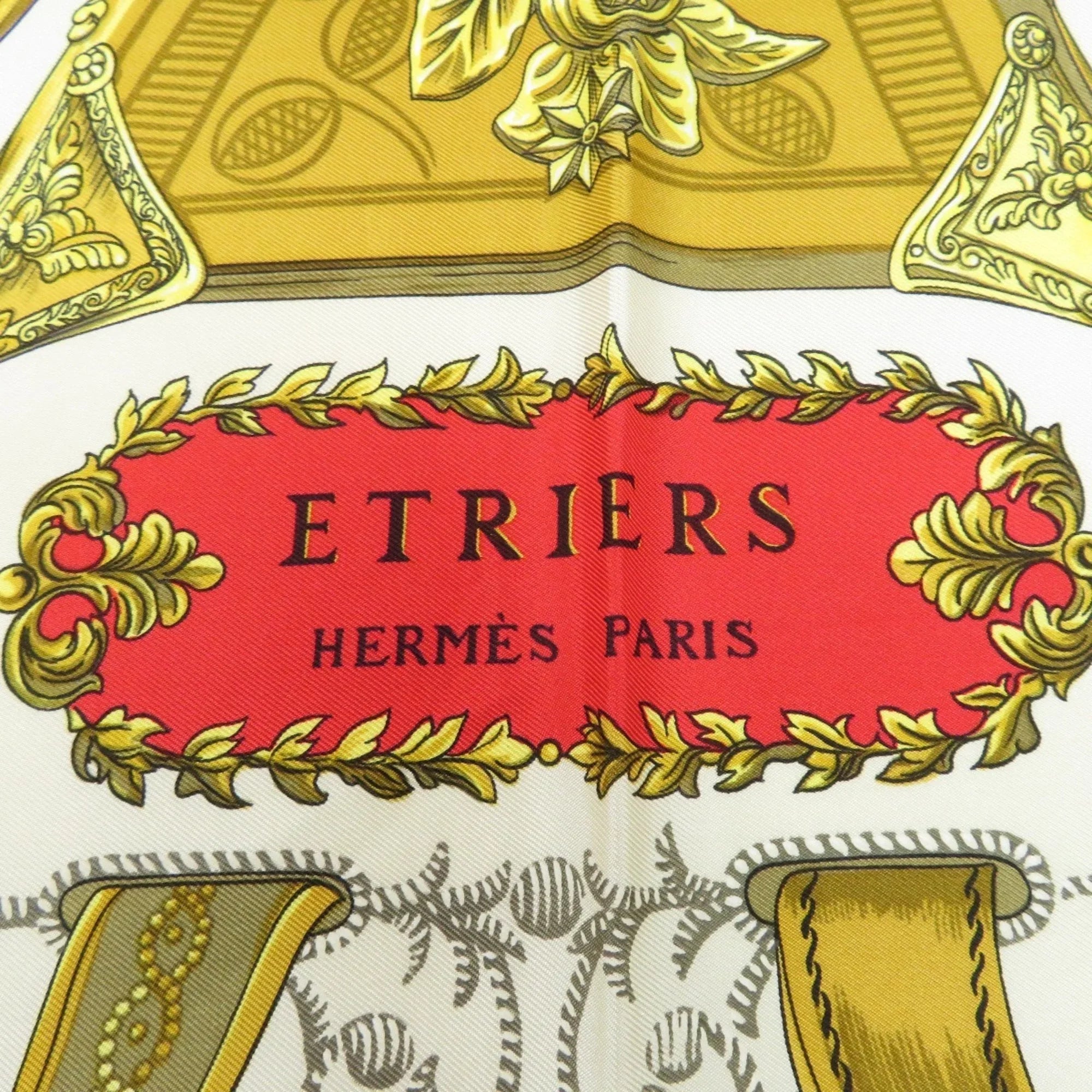 Pre-Owned Hermes Carre 90 ETRIERS Stirrup/Horse Scarf Muffler Silk Women's HERMES (Good)