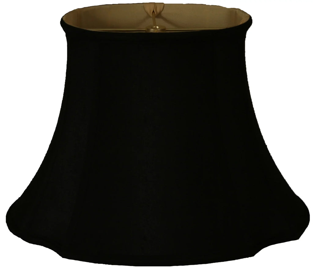 Royal Designs 15" Oval Inverted Corner Lamp Shade Black