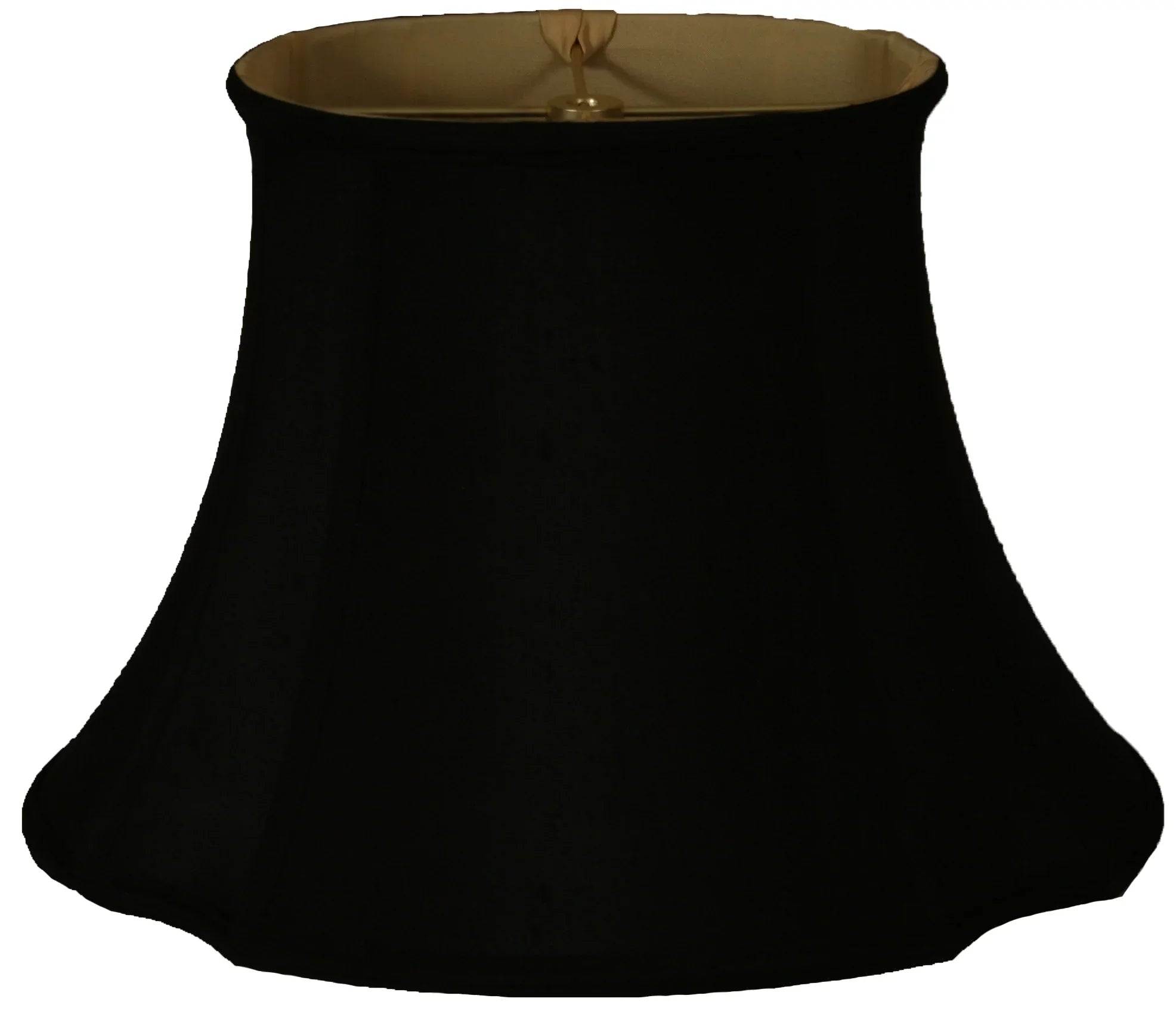 Royal Designs 15" Oval Inverted Corner Lamp Shade Black