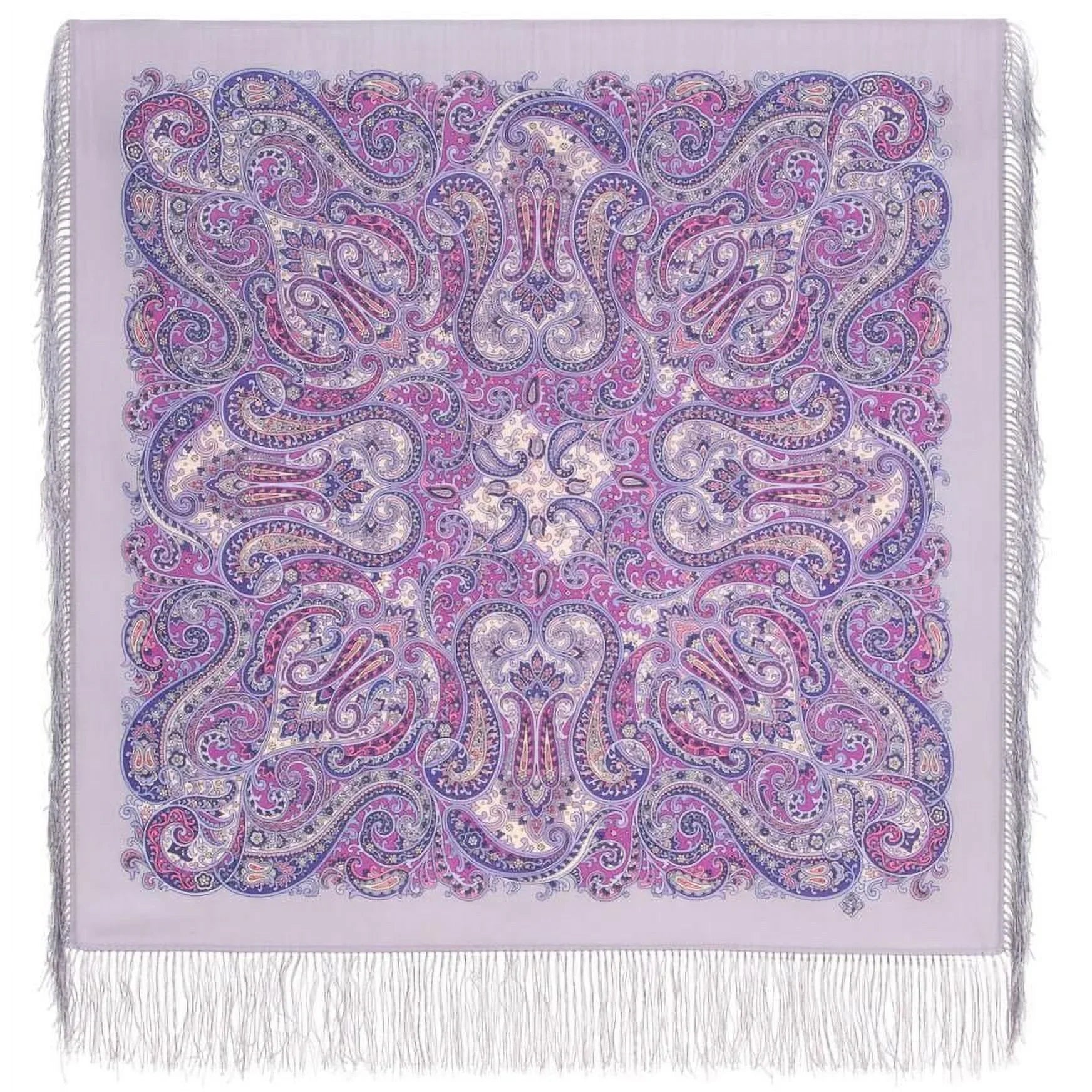Spring Storm Pavlovo Posad Wool Shawl in Lilac