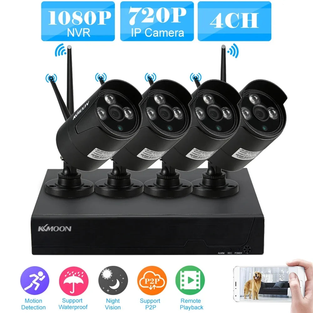Webcam,Vision Wifi Nvr P2p Ir-cut Vision Webcam Wifi 4ch 1080p Wifi Ip Liquid Ip Camera Kit With 4pcs 1080p Wifi 1080p Wifi 4pcs 1.0mp Support P2p Wifi Liquid