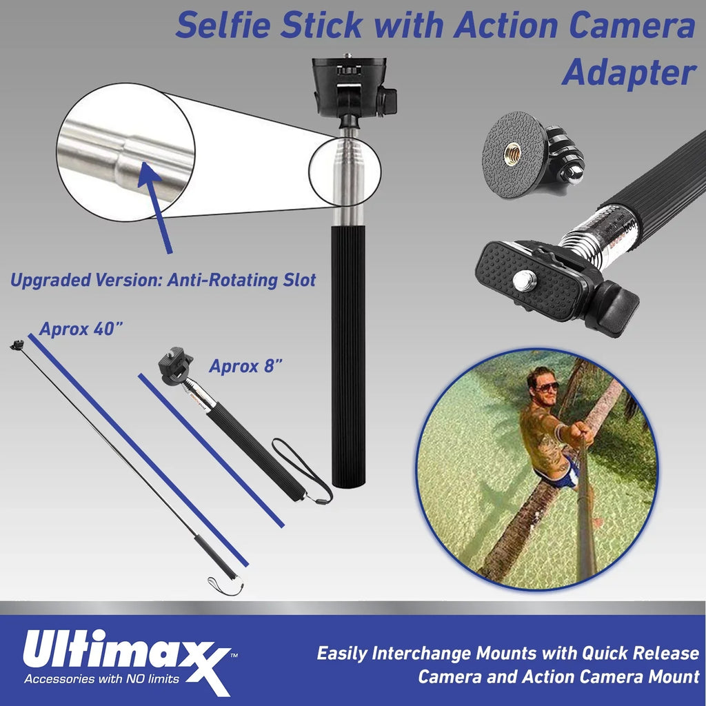 Ultimaxx Advanced Insta360 GO 3 Action Camera Bundle (128GB) - Includes: 1/4” Screw Adapter for Action Cam Mounts, Mini Metal Dolly & More (25pc Bundle)